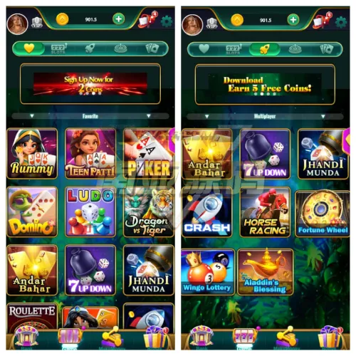 Yono Rummy 777 - Home Screen